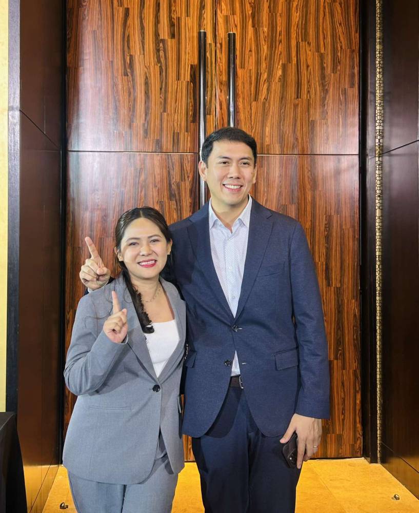 Joan Barcia with her boss, Toyota North Edsa President